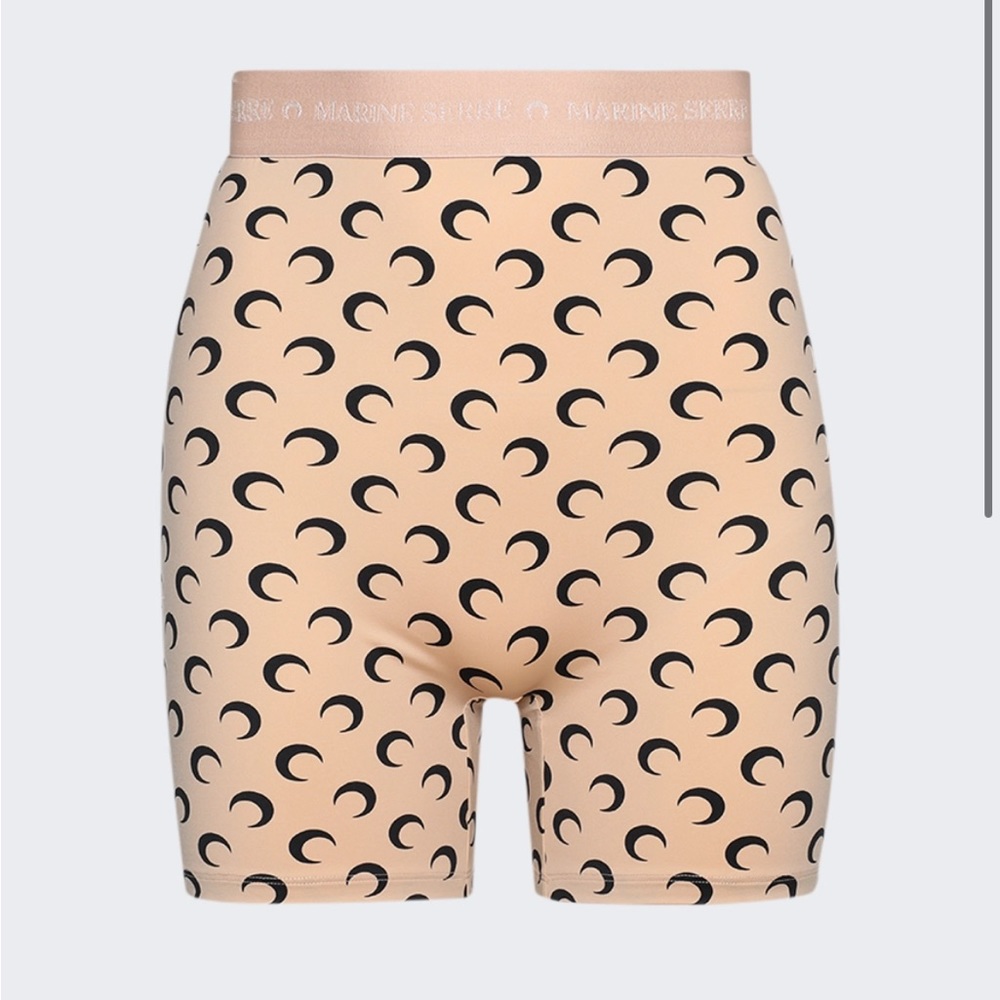 Marine Serre Cyclist Shorts in Tan